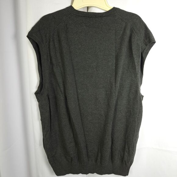 Jos A Bank Signature Mens XXL 2XL Gray Pima Cotton V-Neck Sweater Vest - Picture 3 of 5